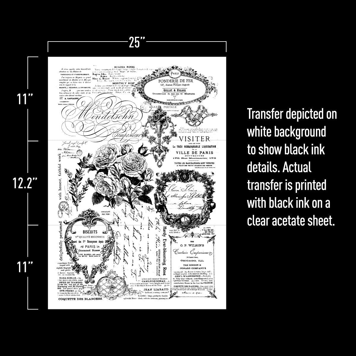Paris Valley - Rub-On Furniture Decal Transfer by Redesign with Prima!