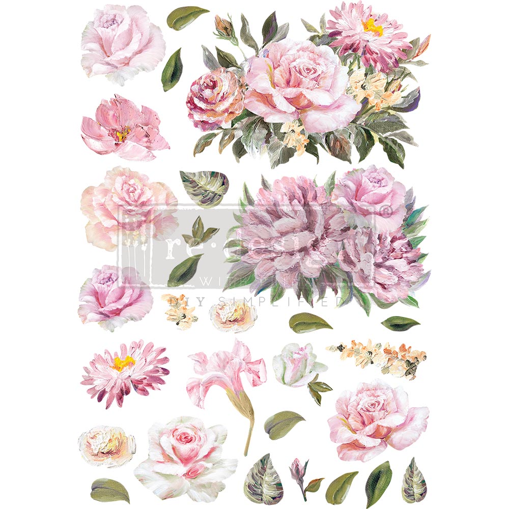 Rose Quartz Decor transfer by redesign with Prima! Furniture decal transfer!