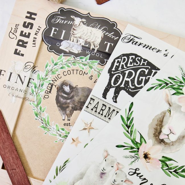 Sweet Lamb - Rub-On Furniture Decal Mini-Transfer by Redesign with Prima!