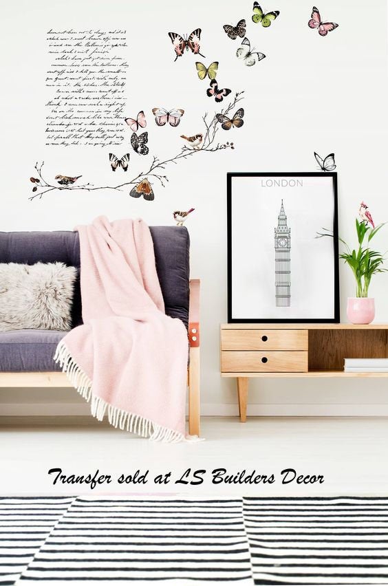 Parisian Butterflies Furniture Transfer by Redesign with Prima