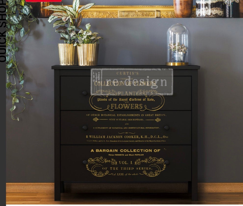 Flower Collector Redesign Decor Transfer Decal by Prima! Furniture transfer decal