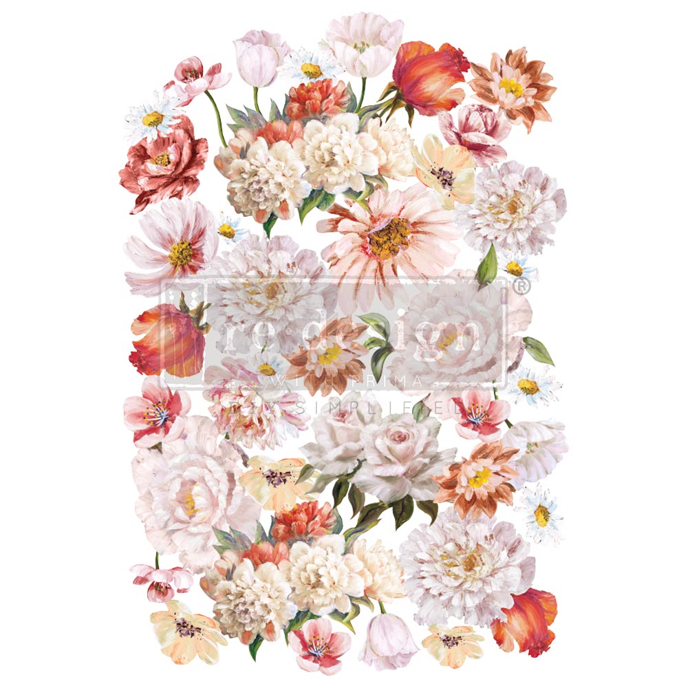 Pretty in Peach Decor transfer by redesign with Prima! Furniture decal transfer!