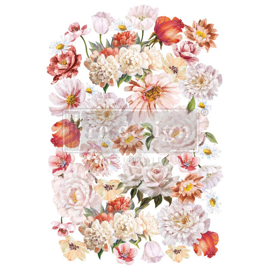 Pretty in Peach Decor transfer by redesign with Prima! Furniture decal transfer!