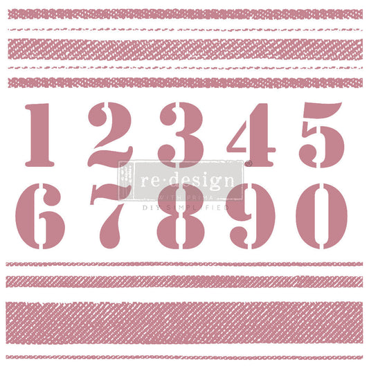 Stripes - Clearly Aligned Stamps (12" x 12" clear cling, 12 pcs) by ReDesign with Prima Decor Stamps-Stripes