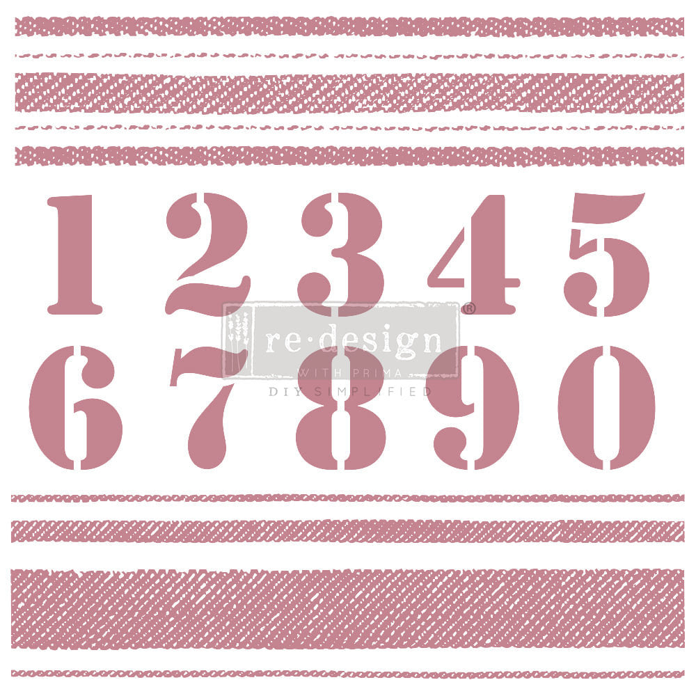 Stripes - Clearly Aligned Stamps (12" x 12" clear cling, 12 pcs) by ReDesign with Prima Decor Stamps-Stripes