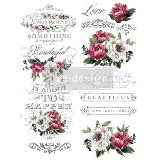Hopeful Wishes - Rub-On Furniture Decal Transfer by Redesign with Prima!