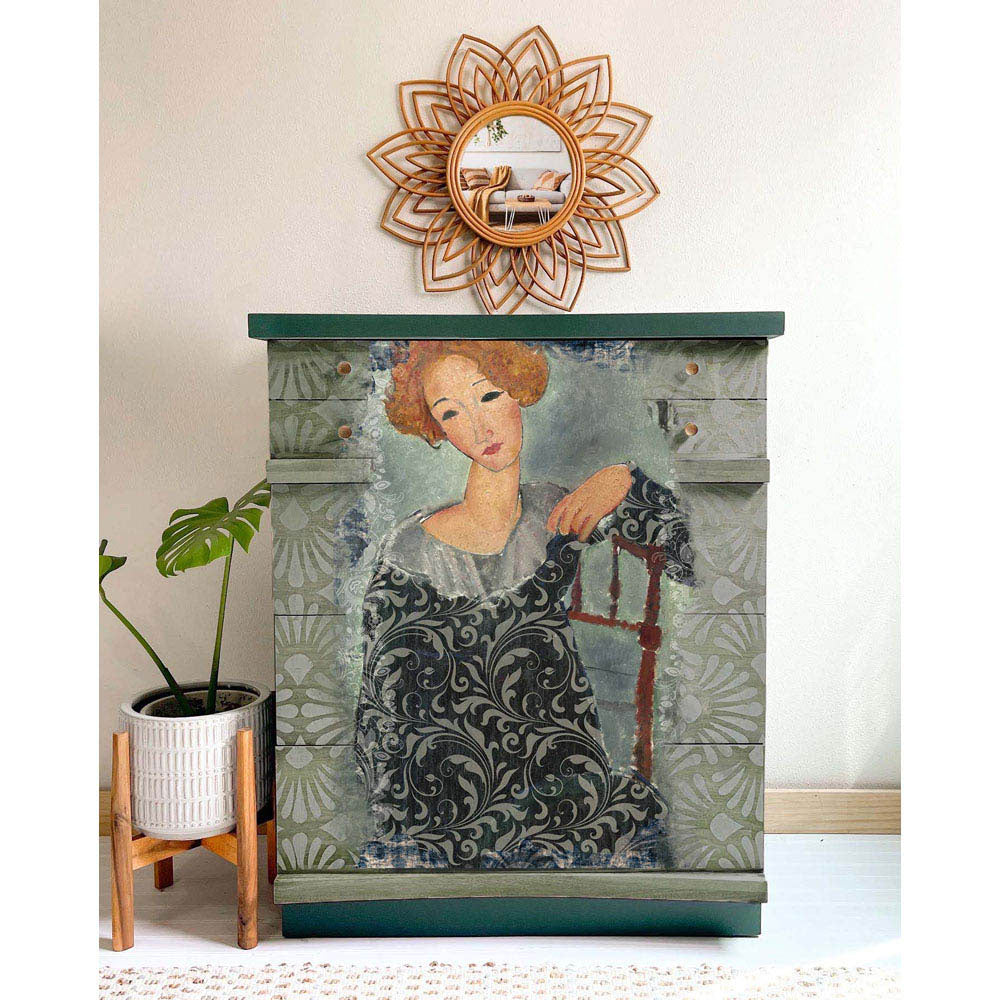 Whimsical Lady - A1 Decoupage Paper