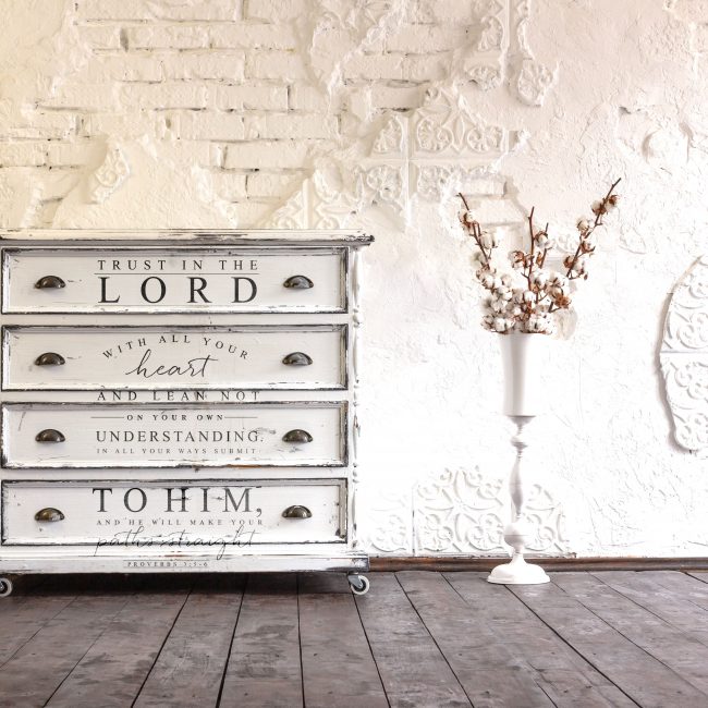 Trust in the Lord - Rub-On Furniture Decal Transfer by Redesign with Prima!