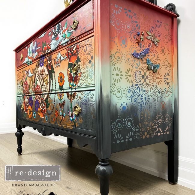 Inked Flash - CeCe - Transfer by Redesign with Prima! Furniture decal transfer!