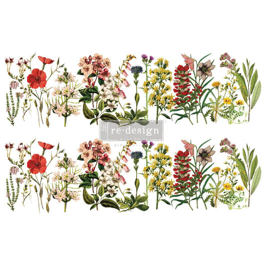 The Flower Fields - Rub-On Furniture Decal Transfer by Redesign with Prima!