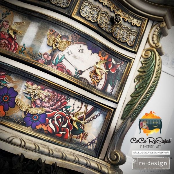 Inked Flash - CeCe - Transfer by Redesign with Prima! Furniture decal transfer!