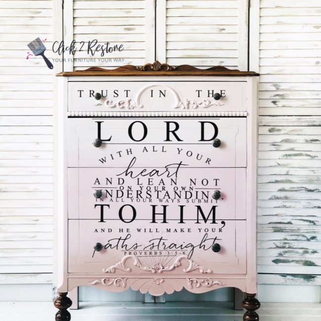 Trust in the Lord - Rub-On Furniture Decal Transfer by Redesign with Prima!