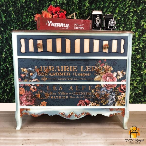 Ruby Rose - Rub-On Furniture Decal transfer by redesign with Prima!