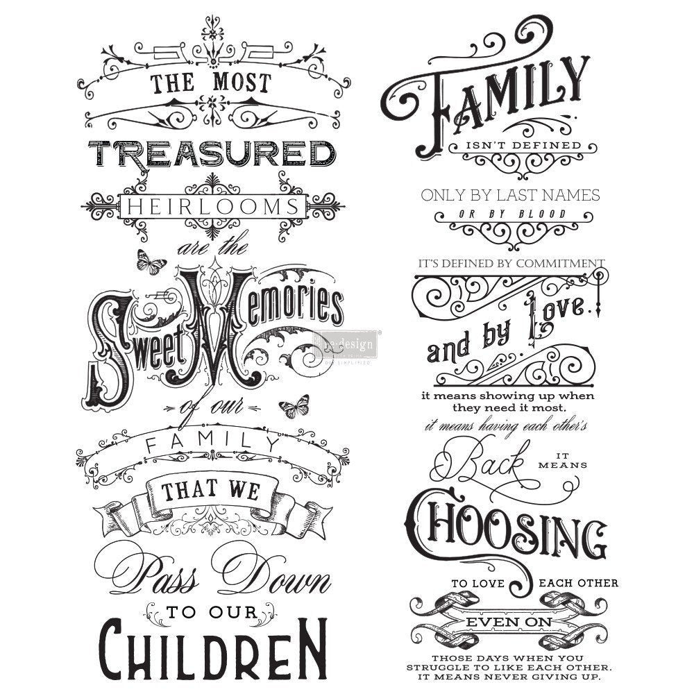 Family Heirlooms- Discontinued - Furniture Decal Transfer by Redesign with Prima!