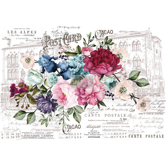 Imperial Garden transfer by redesign with Prima! Furniture decal transfer!