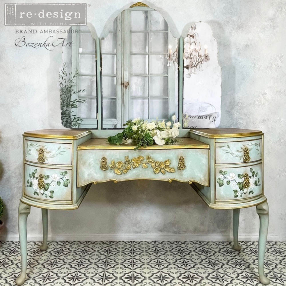Trellis Flowers - Decal Transfer by Redesign with Prima!