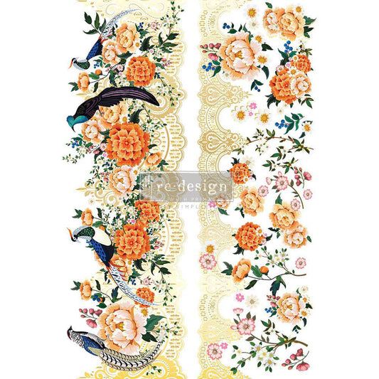 Pheasants & Peonies - CeCe -Decal Transfer by Redesign with Prima!