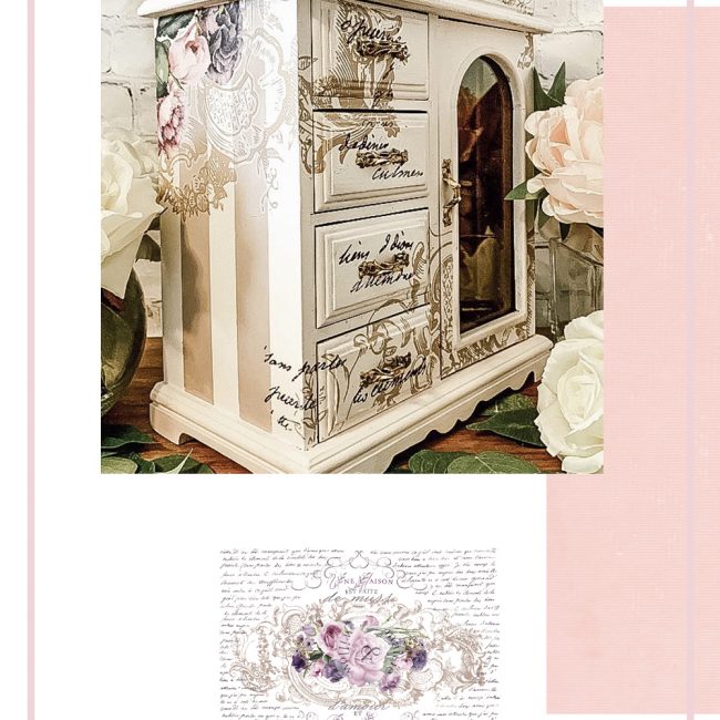 Floral Poems - Rub-On Furniture Decal Transfer by Maisie & Willow by Prima!